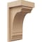 Ekena Millwork 4"W x 4"D x 8"H Wide Warren Rough Cedar Woodgrain TimberThane Corbel, Primed Tan CORUR04X04X08WARRCPR - alternate 1